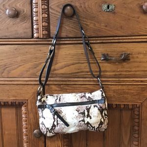 Kenneth Cole Brown and Black Crossbody Bag
